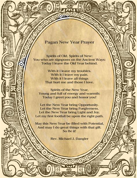 Pagan new yeae prayer